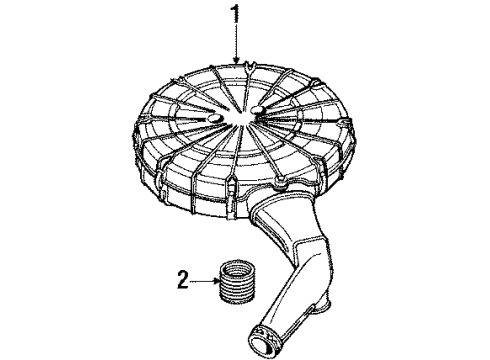 1992 Pontiac LeMans Air Inlet Air Cleaner, Complete(N00&L73) Diagram for 90232147