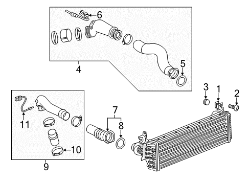 2021 GMC Canyon Intercooler Inlet Tube Diagram for 84784913