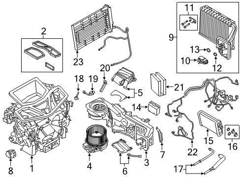 2019 BMW X7 HVAC Case CONTROL MODULE, A/C, REAR Diagram for 64119460642