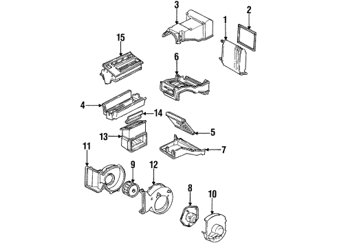 1988 Chevrolet C3500 Air Conditioner Core, Heater Diagram for 52452918