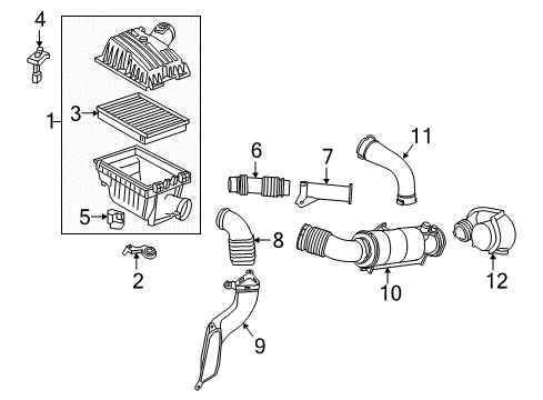 2019 BMW i8 Filters Charge Air Line Diagram for 13717634158