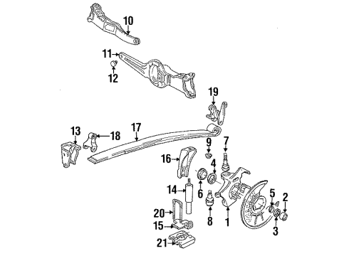 1990 Ford F-250 Front Suspension Components, Stabilizer Bar & Components Intermed Shaft Seal Diagram for D8TZ-1S175-AA