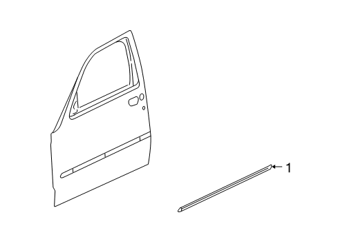 2008 Jeep Liberty Exterior Trim - Front Door APPLIQUE-Front Door Diagram for 5KG83RXFAA