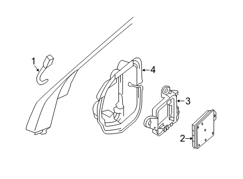 2019 Acura TLX Lane Departure Warning Bracket Assembly, L Diagram for 36937-TZ3-A11