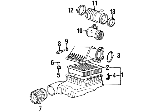 1996 BMW 840Ci Filters Rubber Ring Diagram for 13711702002