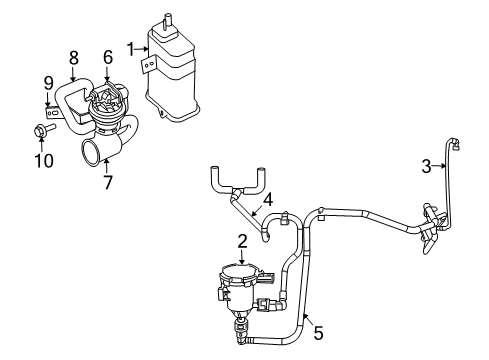 2010 Dodge Viper Emission Components Valve-PCV Diagram for 5038299AA