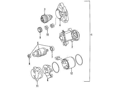 1998 Toyota Supra Starter Reman Starter Diagram for 28100-46140-84