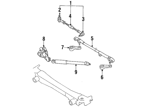 1996 Honda Passport Steering Column & Wheel, Steering Gear & Linkage Barrel Assy., Steering Lock (W/Key) Diagram for 8-97101-377-1