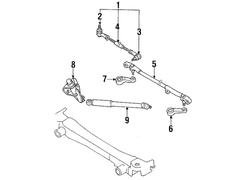 1996 Honda Passport Steering Column & Wheel, Steering Gear & Linkage Shaft, Steering Diagram for 8-97108-697-0