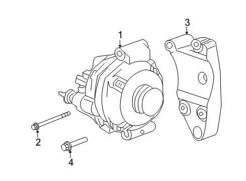 2009 Chrysler 300 Alternator Bracket-Alternator Diagram for 4792830AA