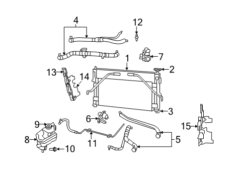 2008 Dodge Avenger Radiator & Components Hose-Radiator Outlet Diagram for 5058996AF