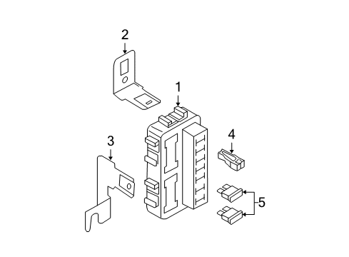 2006 Nissan Maxima Electrical Components Block Junction Diagram for 24350-9W40A