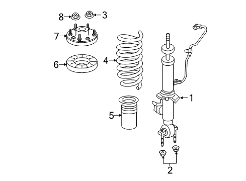 2017 Ford Expedition Struts & Components - Front Upper Mount Nut Diagram for -W716771-S440