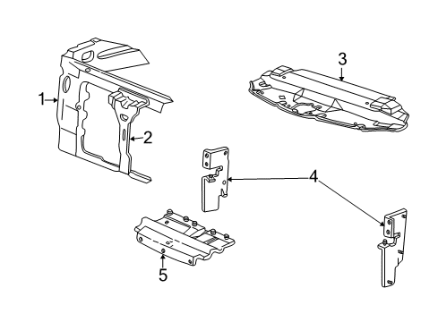 2002 Ford Expedition Radiator Support Center Support Diagram for F85Z-16864-AA