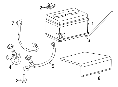 2003 Dodge Viper Battery RETAINER-Battery Diagram for 5202588