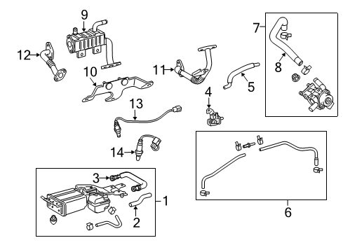 2013 Lexus RX450h Powertrain Control Engine Control Computer Diagram for 89661-48G70