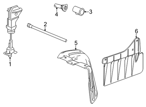 2022 Chevrolet Tahoe Spare Tire Carrier Guide Tube Diagram for 84275187