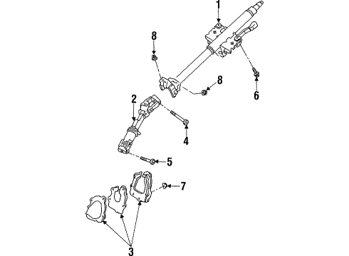 1997 Mercury Tracer Shaft & Internal Components Boot Bolt Diagram for -N803942-S100