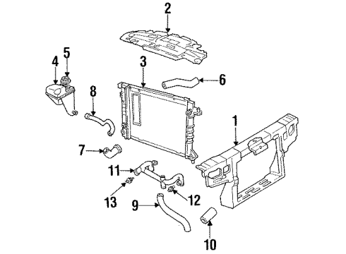 1997 Lincoln Mark VIII Senders Reservoir Hose Diagram for F3LY-8C350-A