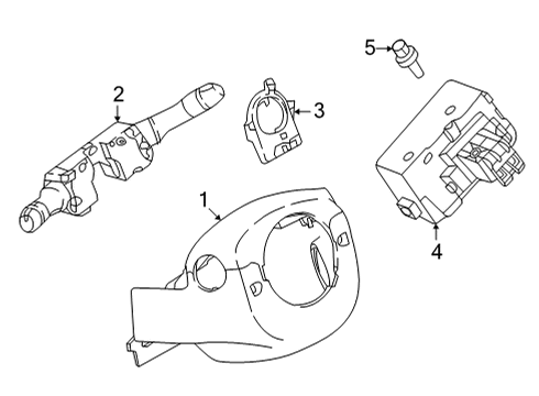 2022 Nissan Sentra Shroud, Switches & Levers Sensor Assembly-Steering Angle Diagram for 47945-6LA0C