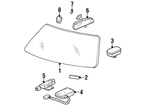 1995 Cadillac DeVille Heated Windshield Module Asm Diagram for 10478510