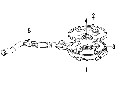 1985 Honda Civic Filters Cover, Air Cleaner Diagram for 17210-PE0-662