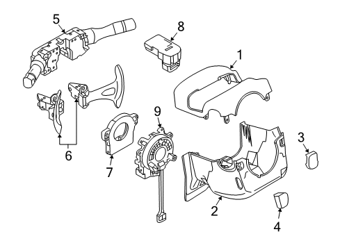 2019 Nissan 370Z Switches Switch Assembly-Auto Trans, Steering Diagram for 25549-JF00A