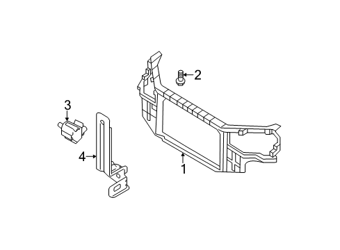 2014 Kia Optima Automatic Temperature Controls Carrier Assembly-Front End Diagram for 641014C500