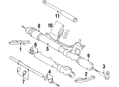 1986 Toyota Cressida Steering Column & Wheel, Steering Gear & Linkage Lower Shaft Diagram for 45220-22120