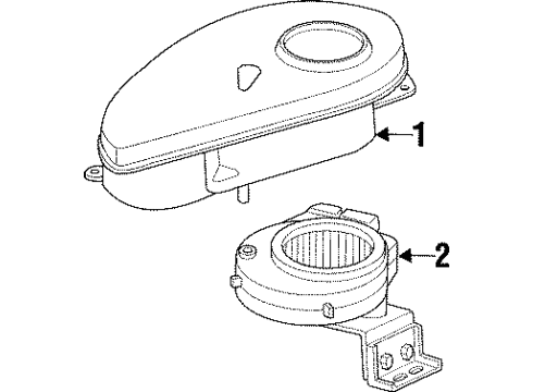 2002 Dodge Viper Blower Motor & Fan Wheel Diagram for 4848021