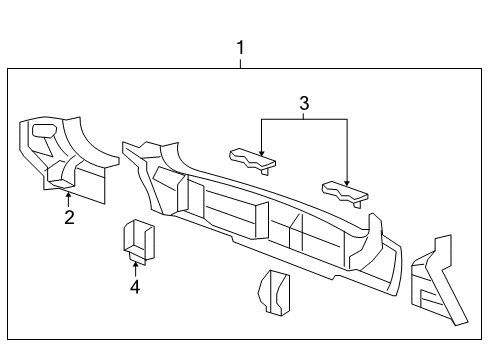 2007 Honda CR-V Rear Body Stiffener, RR. Bumper Face Diagram for 66118-SWA-A00ZZ