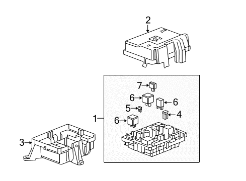 2015 GMC Savana 3500 Electrical Components Upper Cover Diagram for 22853018