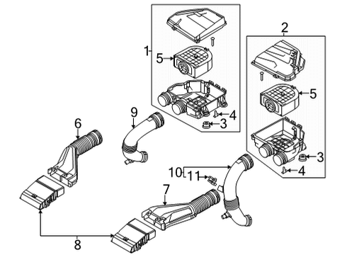 2022 Genesis GV70 Air Intake EJECTOR ASSY Diagram for 31610-T1100