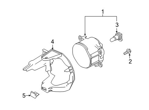 2016 Nissan Leaf Bulbs Lamp Fog RH Diagram for 26150-3NB1A