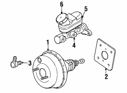 2000 Plymouth Prowler Hydraulic System Brake Mastr Cylinder Diagram for 4882872