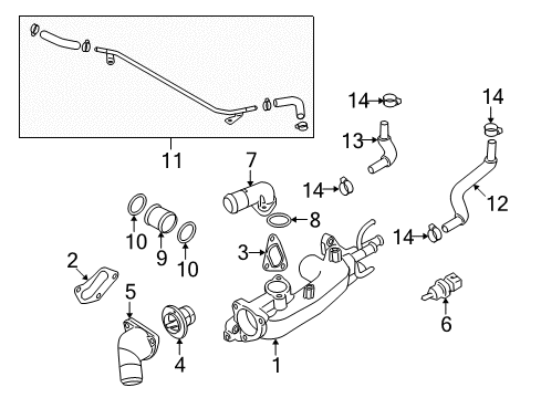 2007 Kia Amanti Powertrain Control Clip Diagram for K857413157