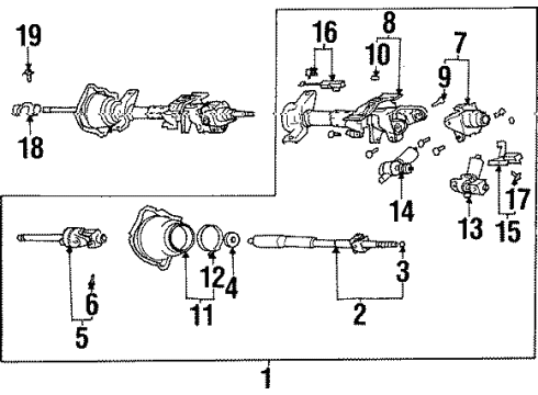 1997 Infiniti Q45 Steering Column & Wheel, Steering Gear & Linkage Sensor Assembly-Tilt Diagram for 48992-4P060