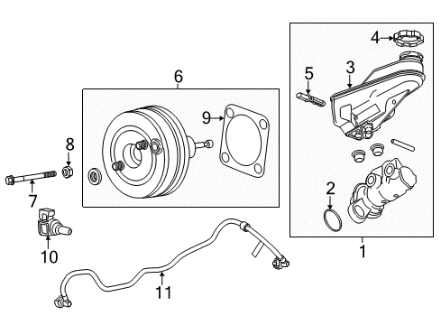 2018 Buick LaCrosse Dash Panel Components Booster Diagram for 84650998