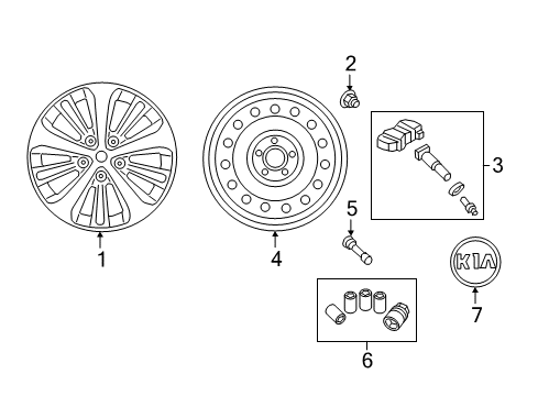 2016 Kia Sorento Wheels Wheel Assembly-Aluminum Diagram for 52910C5230