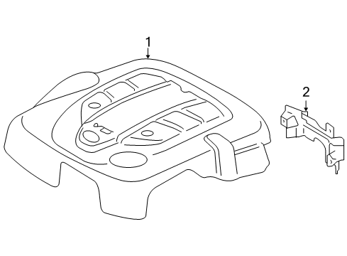 2011 Lexus GS350 Engine Appearance Cover V-Bank Cover Sub-Assembly Diagram for 11209-31171