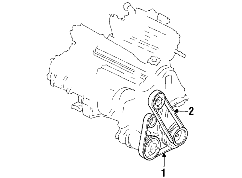 1997 Acura CL Belts Belt, Compressor Diagram for 38920-P0A-508