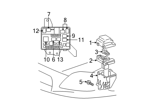 2006 Scion tC Powertrain Control Lower Cover Diagram for 82663-21010