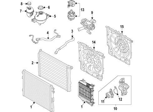 2019 BMW X7 Turbocharger RADIATOR Diagram for 17119894500