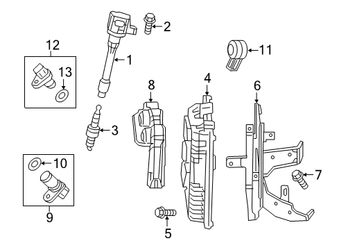 2019 Honda Fit Powertrain Control O-Ring Diagram for 91333-PNC-006