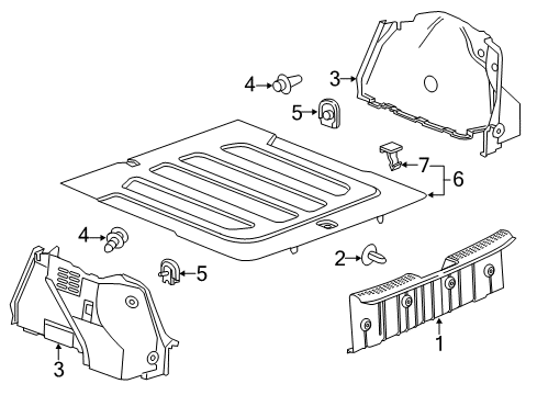 2014 Chevrolet Sonic Interior Trim - Rear Body Floor Cover Diagram for 95920251