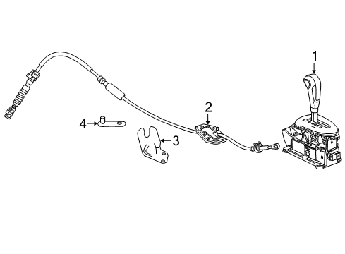 2016 Chevrolet Spark EV Center Console Control Cable Diagram for 95387043