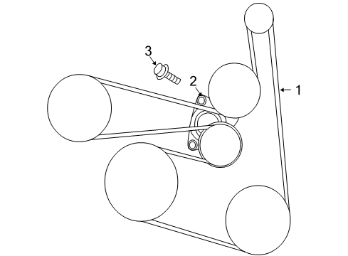 2010 Nissan Altima Belts & Pulleys Bolt Diagram for 11916-JA80B