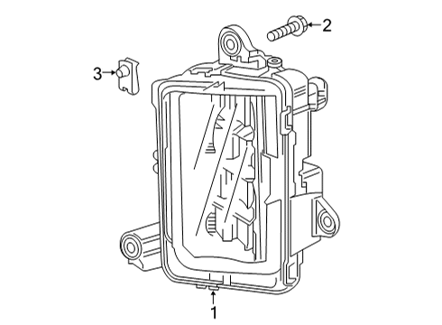 2021 GMC Sierra 3500 HD Fog Lamps Fog Lamp Diagram for 84513246