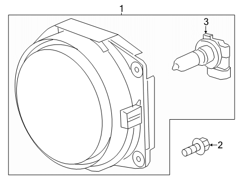 2021 Chevrolet Colorado Fog Lamps Fog Lamp Diagram for 15780128