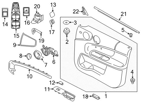 2021 Mini Cooper Countryman Lift Gate Trunk Lid Lock Diagram for 51247464415